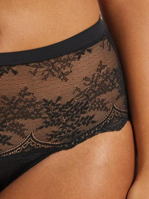 Kayser Recycled Microfibre & Recycled Lace Full Brief - Black