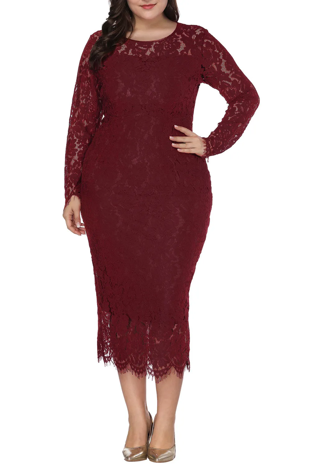 Ketty More Women Plus Size Elegant Style Party Dress-KMWD124