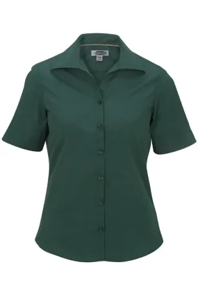 Ladies' Short Sleeve Poplin - Hunter