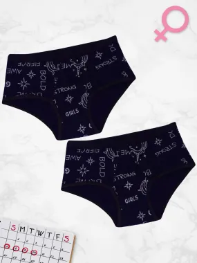 LEAKPROOF & REUSABLE PERIOD UNDERWEAR | METALLIC NAVY BLUE | ANTIMICROBIAL LINING | NO PAD NEEDED