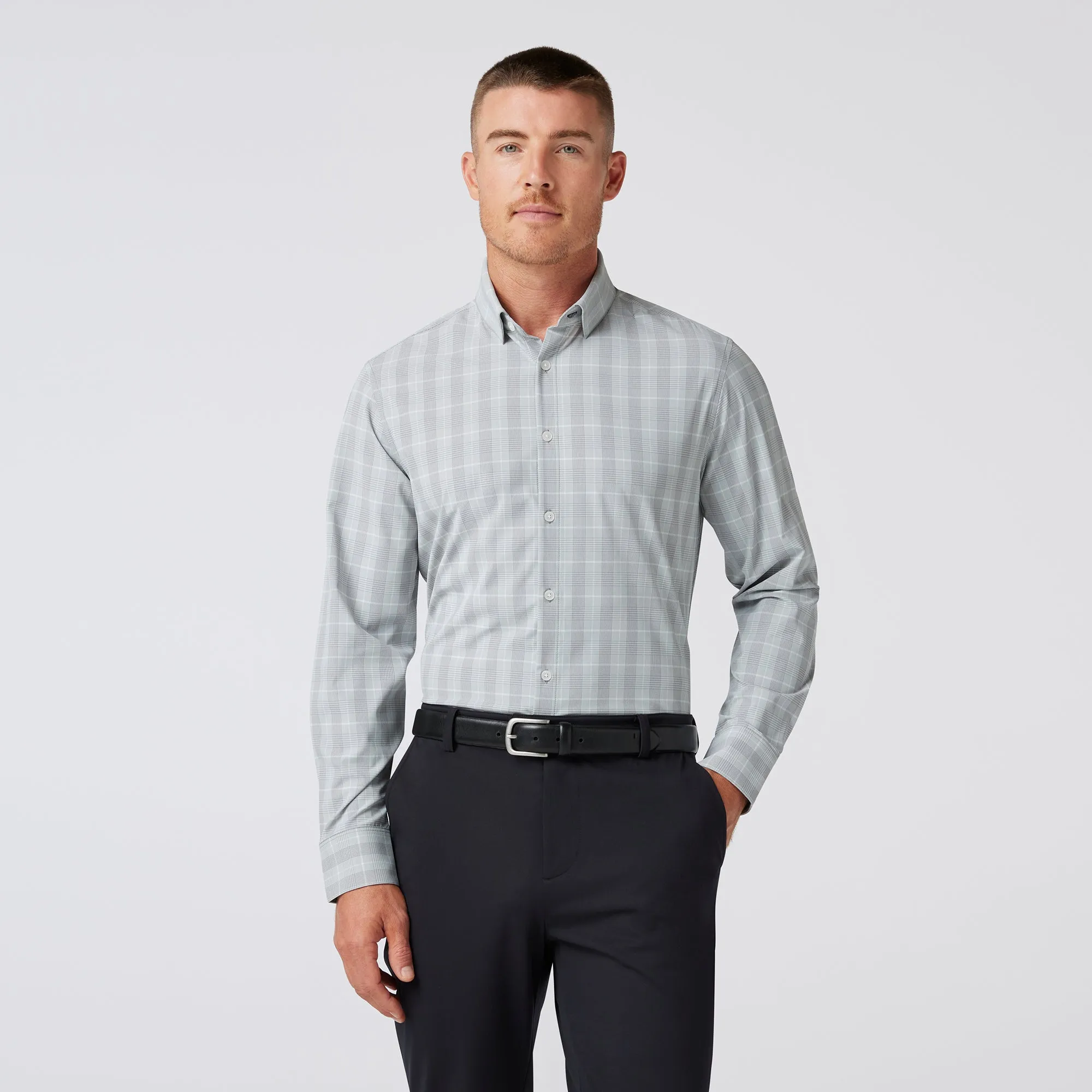 Leeward Dress Shirt - Aluminum Glen Check