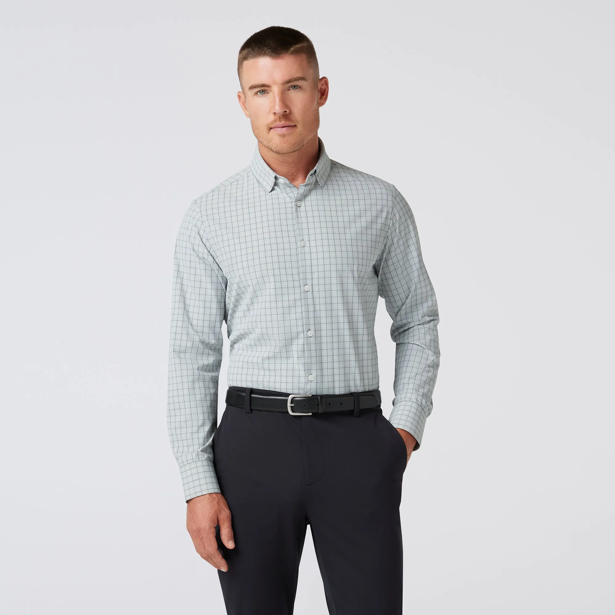 Leeward Dress Shirt - Aluminum Manor Plaid