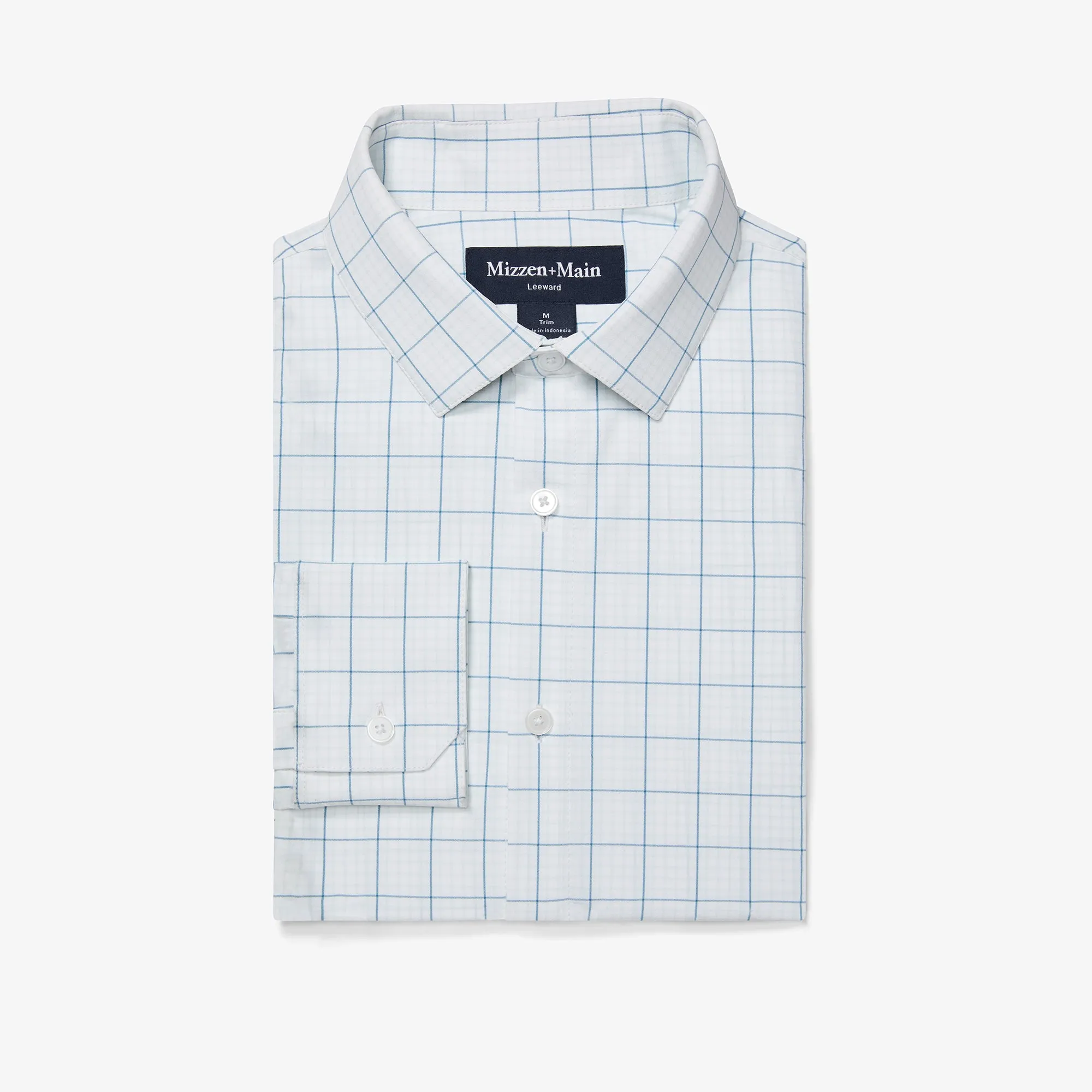 Leeward Dress Shirt - White Modern Tattersall