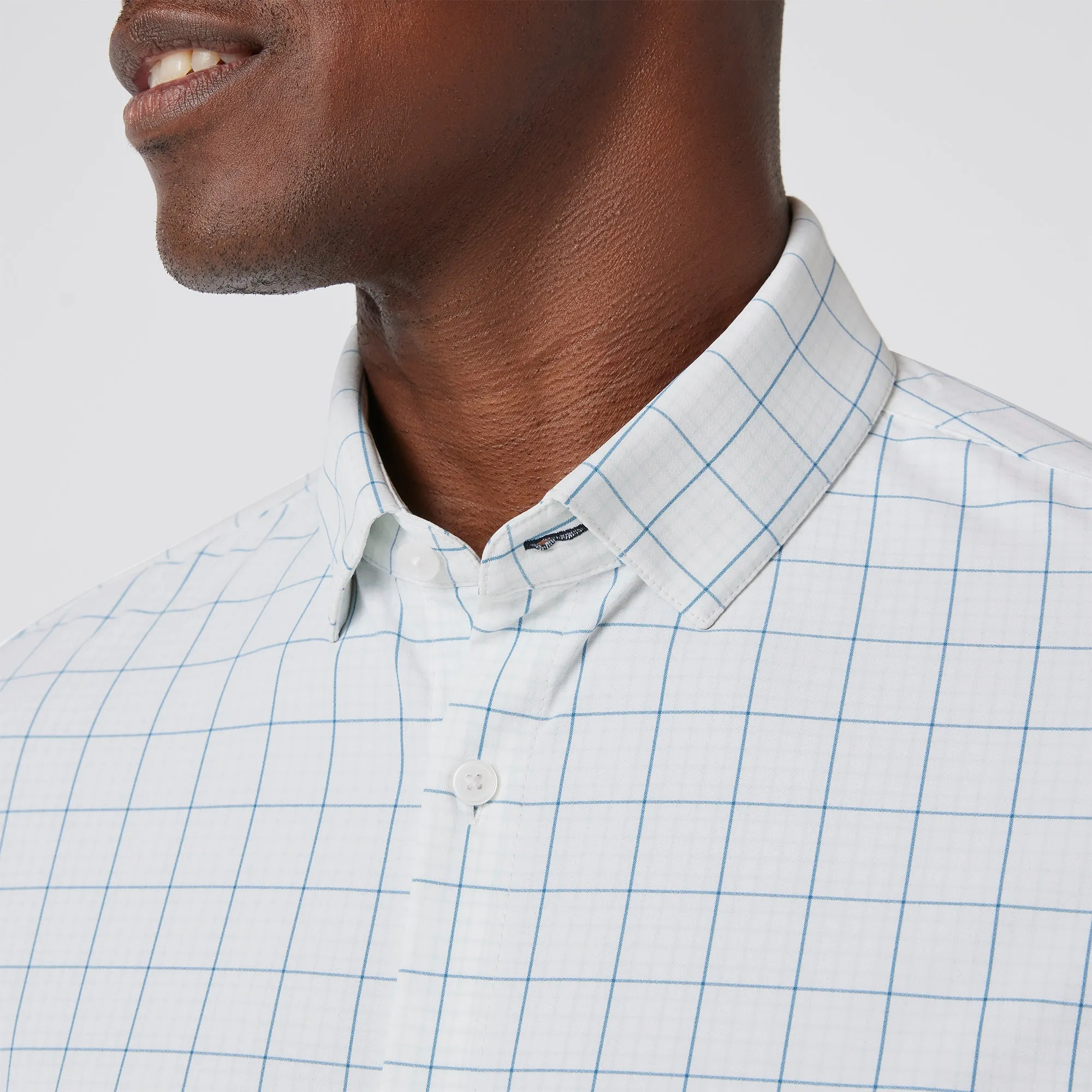 Leeward Dress Shirt - White Modern Tattersall