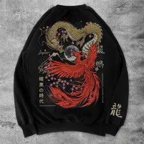 Leisure weak and strong eat dragon and phoenix home sports long-sleeved shirt