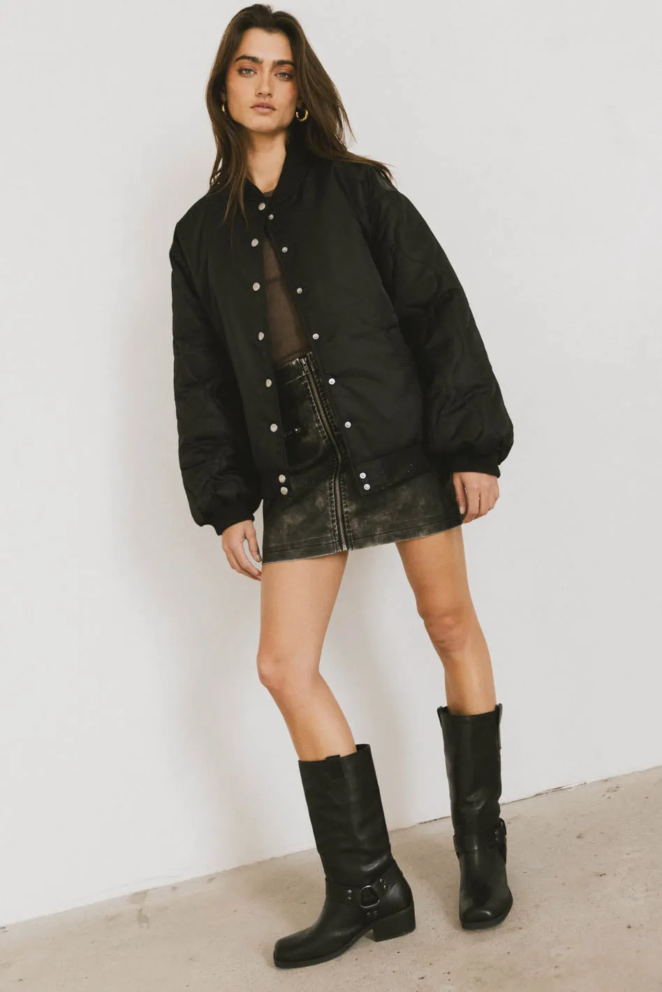 Madilyn Bomber Jacket in Black