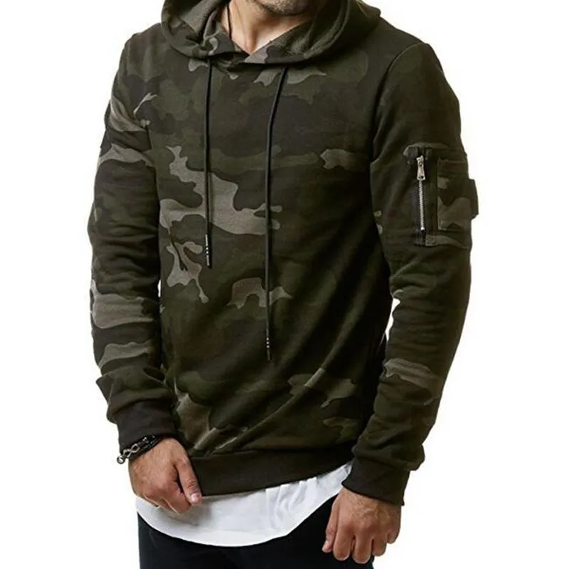 Men's Camouflage Hooded Fleece Sweatshirt 51702692YM