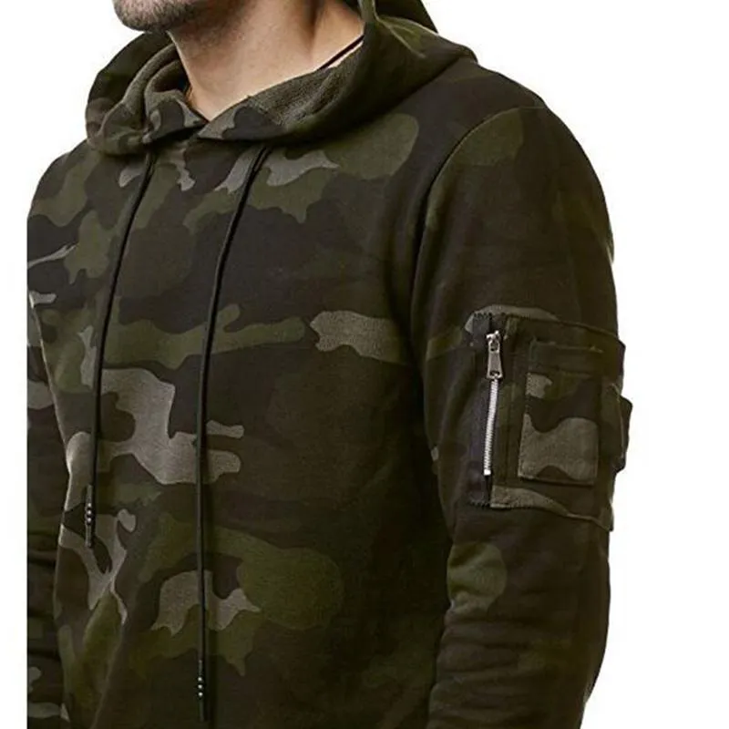 Men's Camouflage Hooded Fleece Sweatshirt 51702692YM