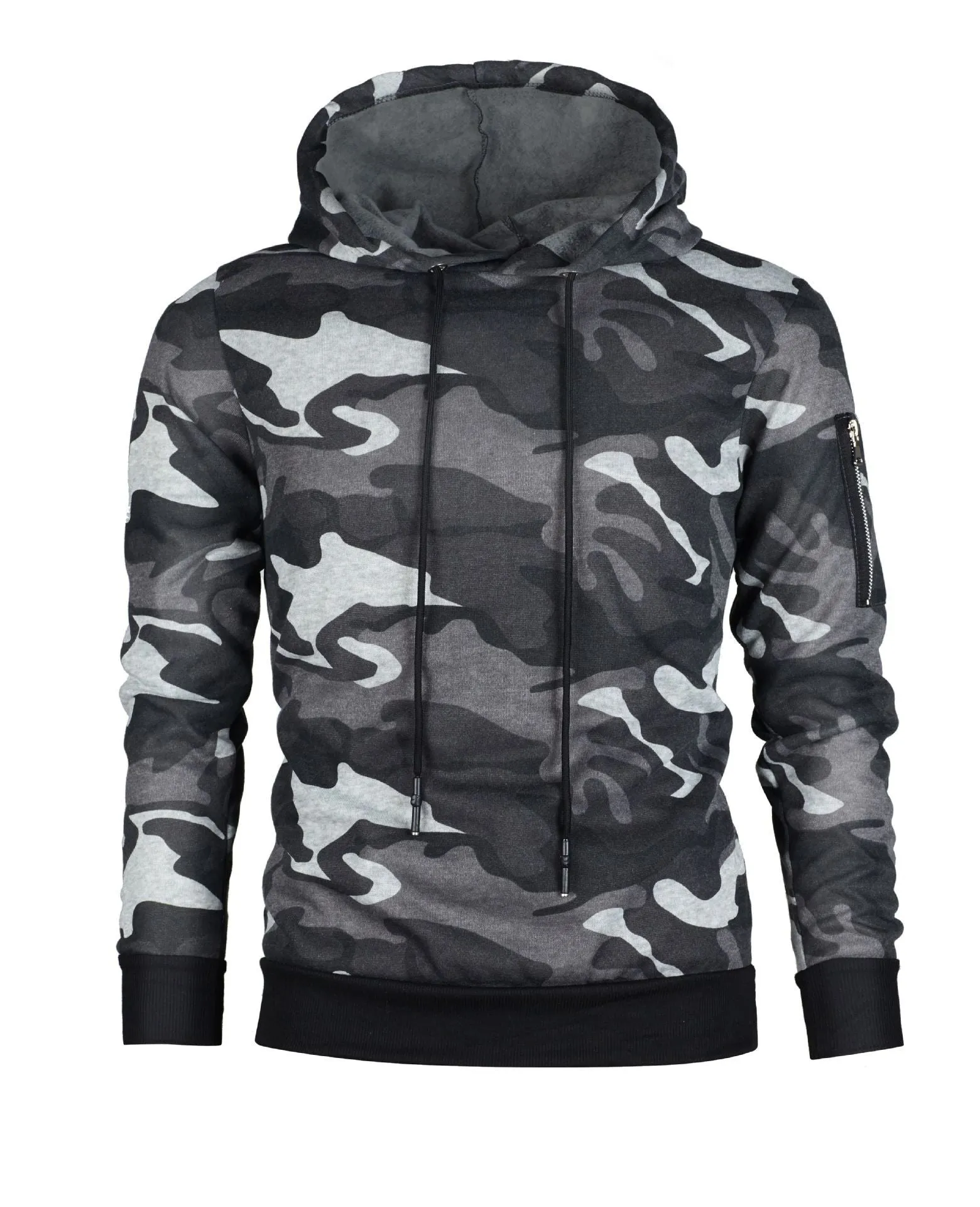 Men's Camouflage Hooded Fleece Sweatshirt 51702692YM