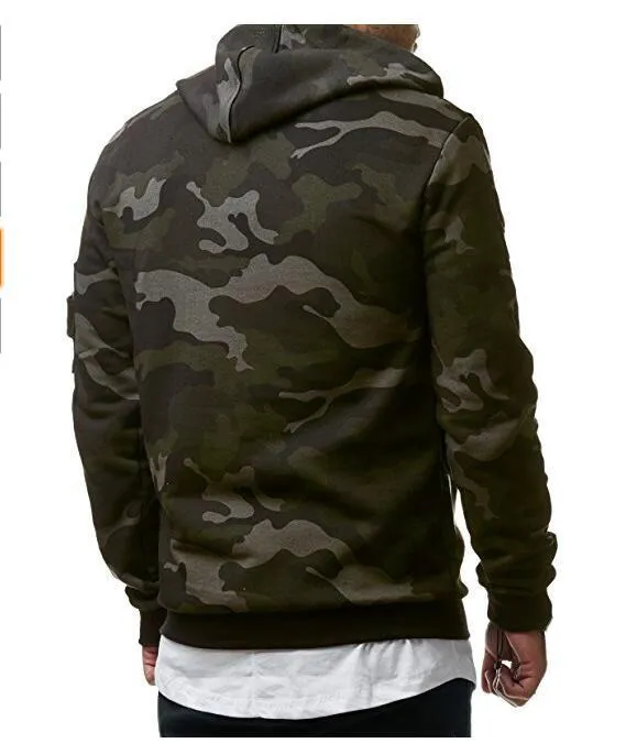 Men's Camouflage Hooded Fleece Sweatshirt 51702692YM