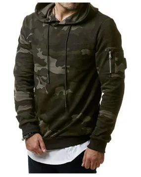 Men's Camouflage Hooded Fleece Sweatshirt 51702692YM