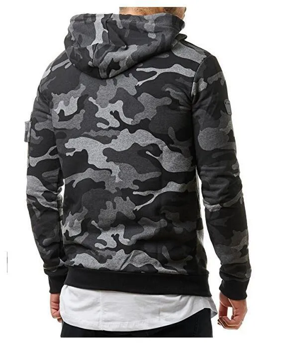 Men's Camouflage Hooded Fleece Sweatshirt 51702692YM