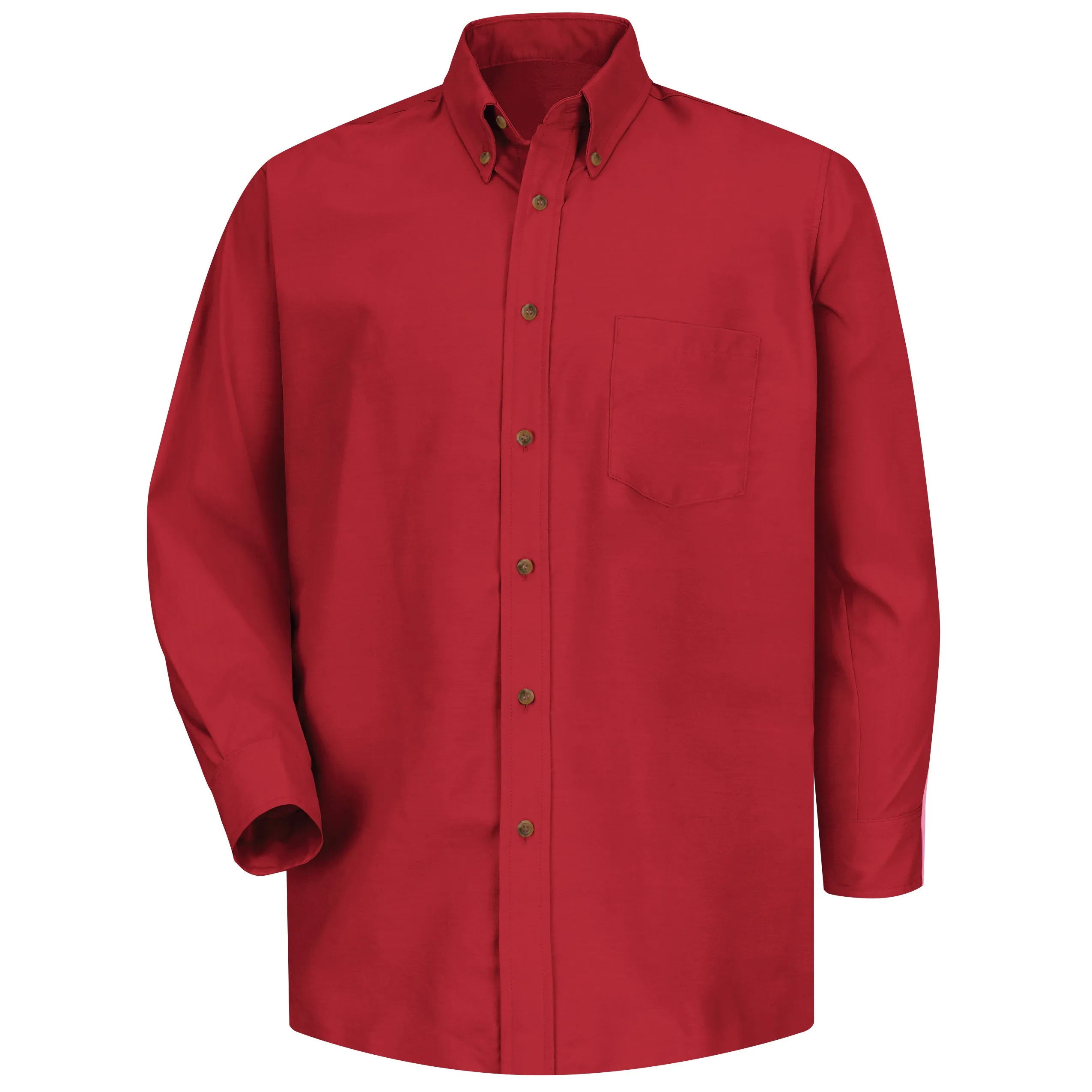 Men's Long Sleeve Poplin Dress Shirt SP90 - Red