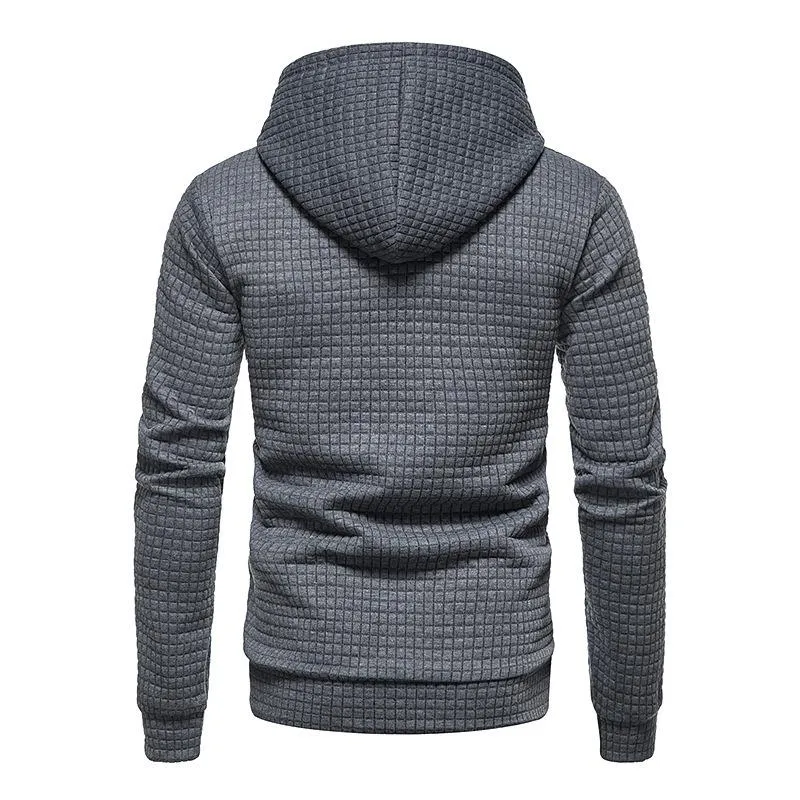 Men's Plaid Hooded Pullover Sweatshirt 18404377YM