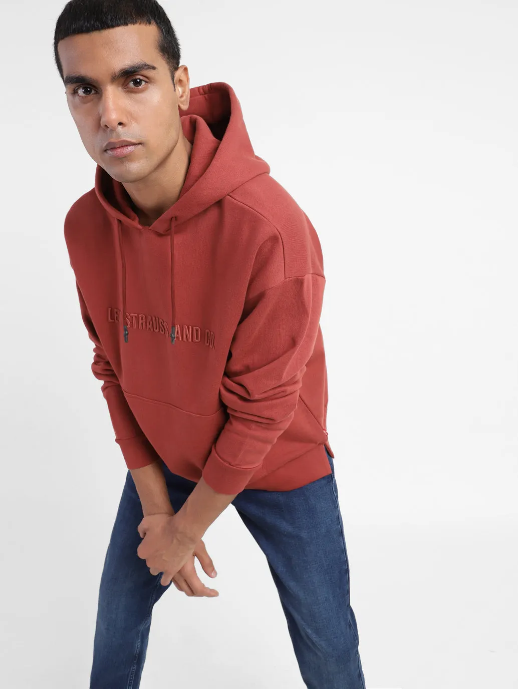 Men's Solid Hooded Sweatshirt