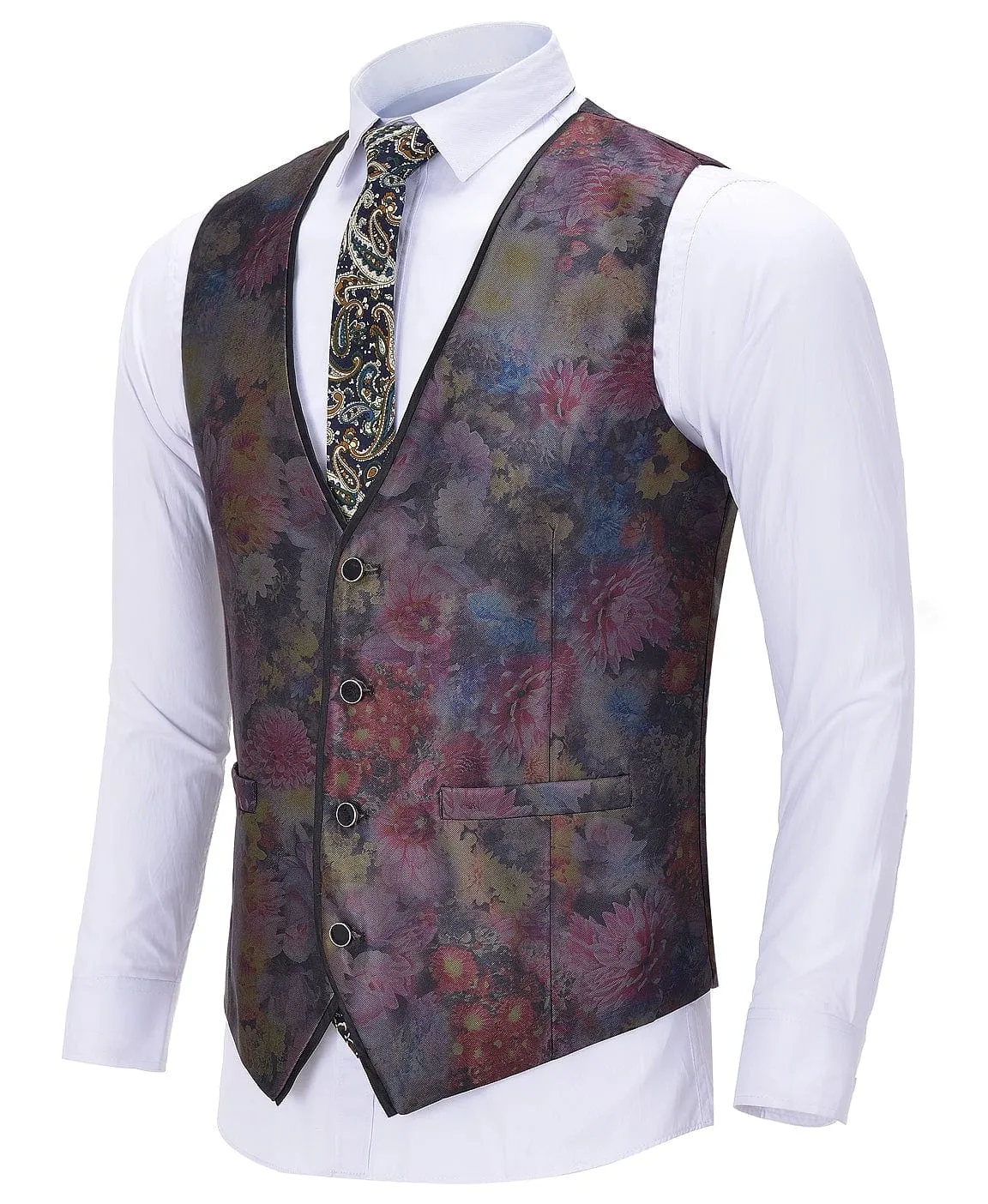 Men's Suit Vests Dress Slim Fit Formal Vest Wedding