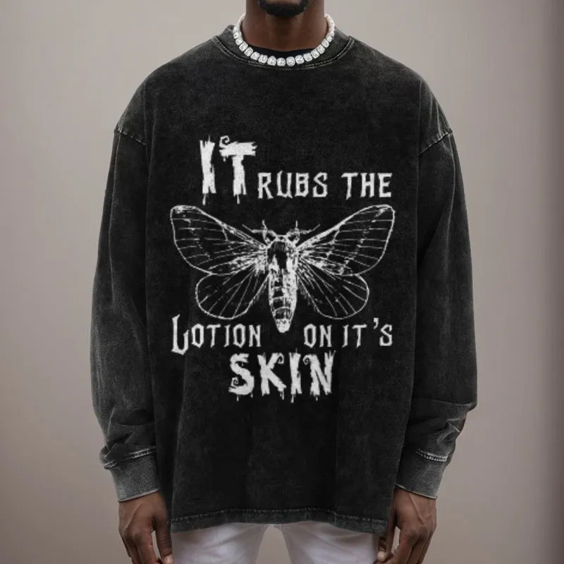 Mens Vintage Butterfly Print Sweatshirt