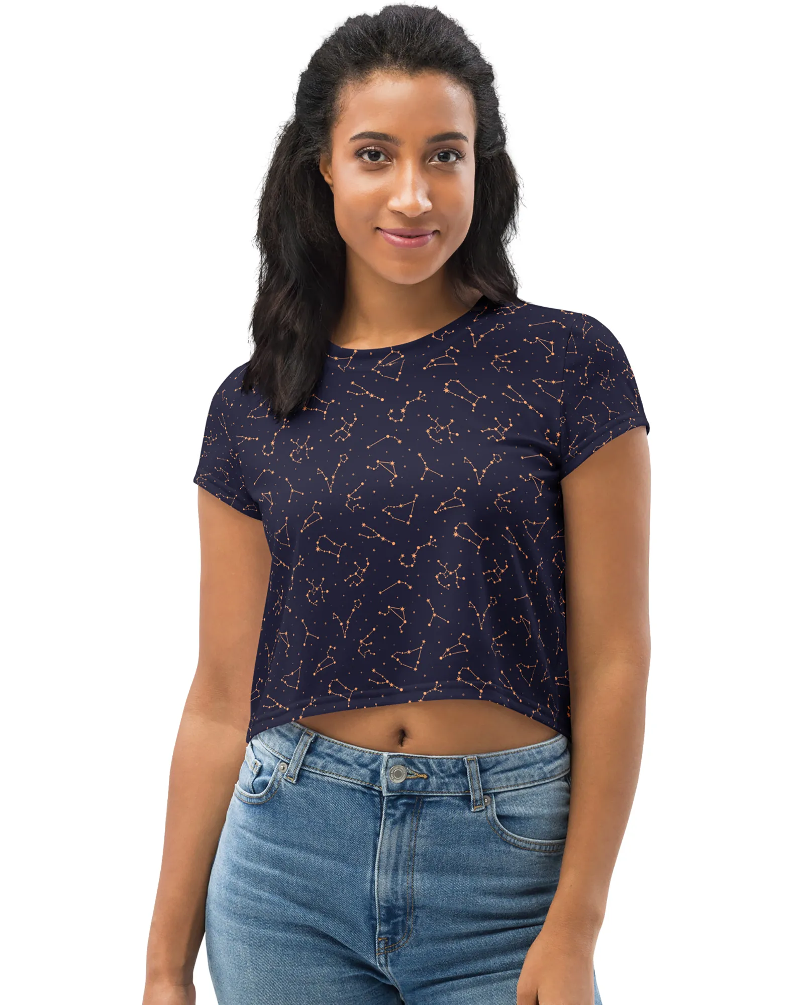 Midnight Constellations Crop Tee