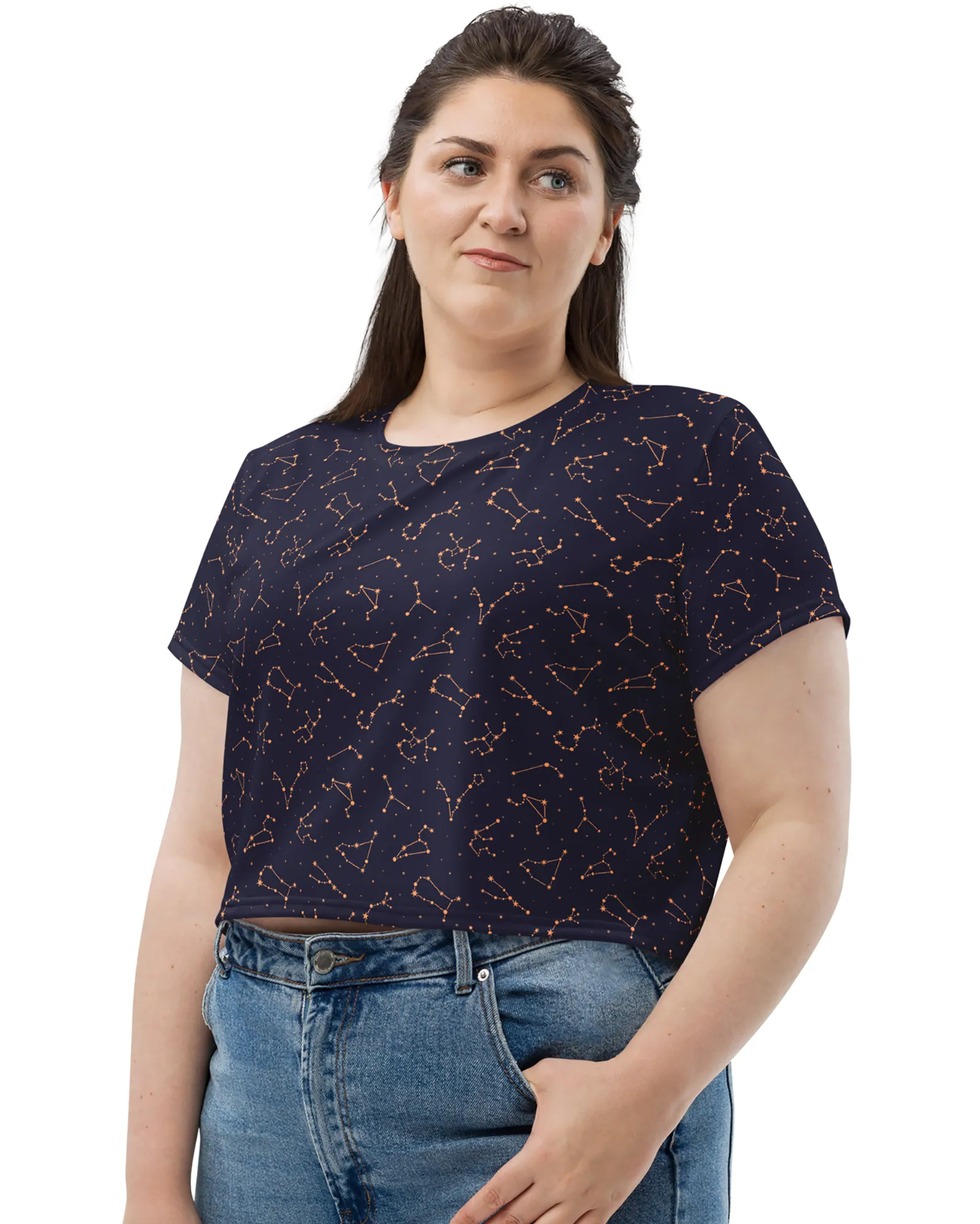 Midnight Constellations Crop Tee