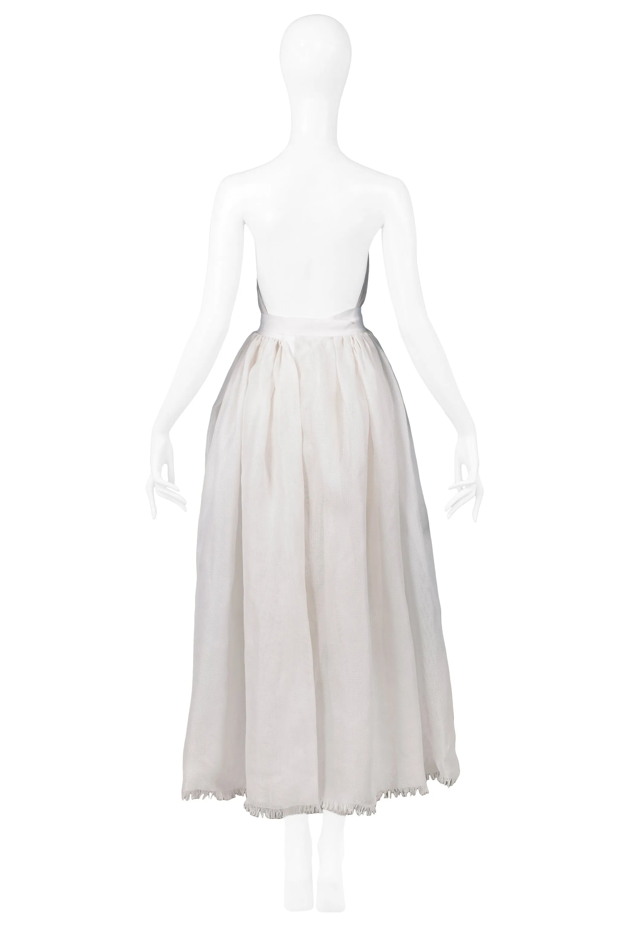 MIZRAHI OFF WHITE SILK GAZAR GOWN