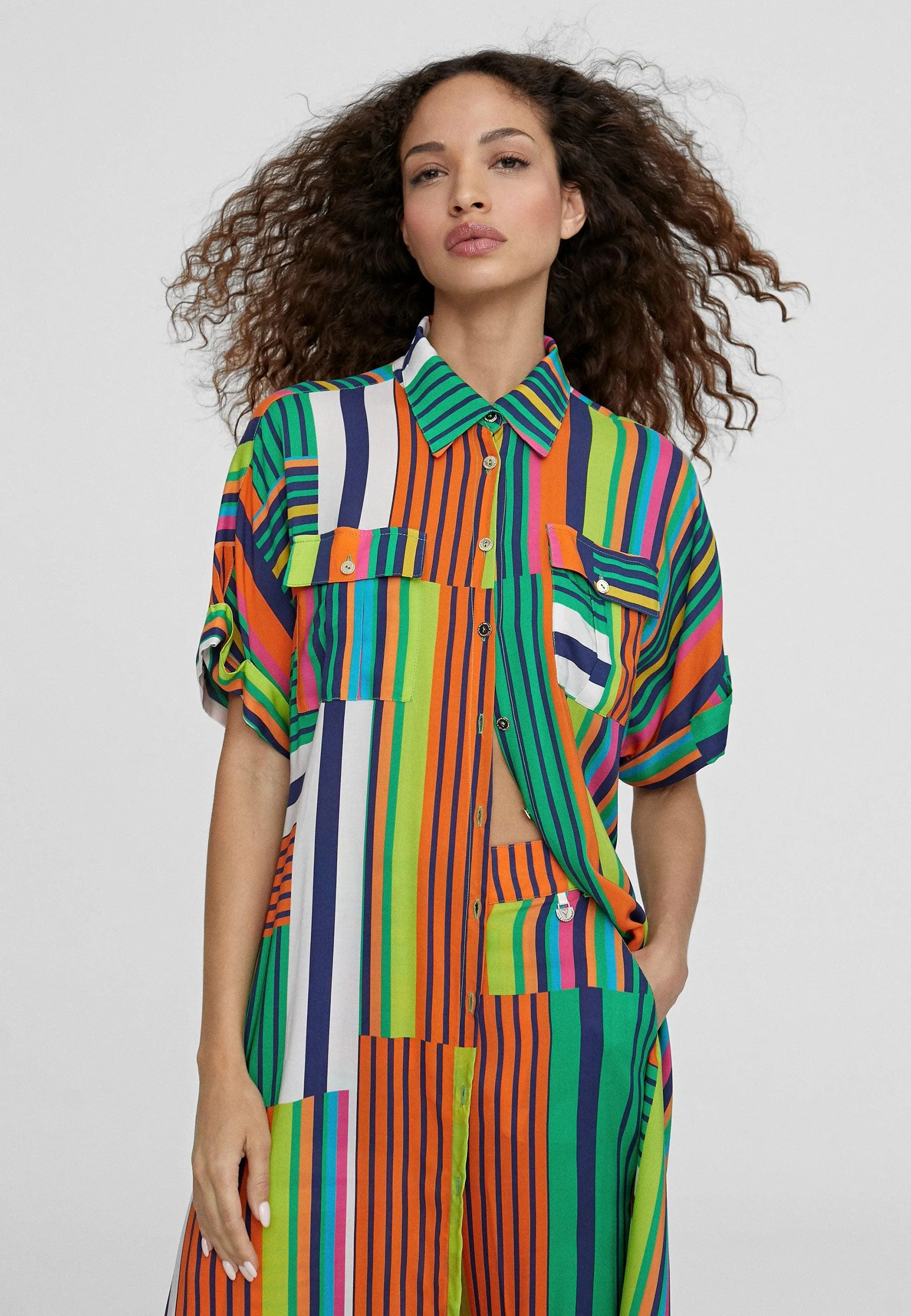 Multicoloured shirt dress