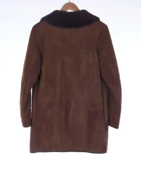 Nurseys Sheepskin Brown Long Sleeved  Jacket UK Size 12.