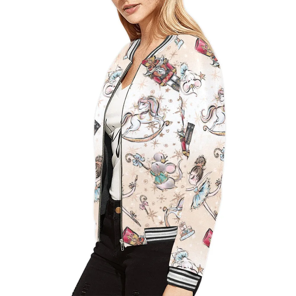 Nutcracker Bomber Jacket for Women