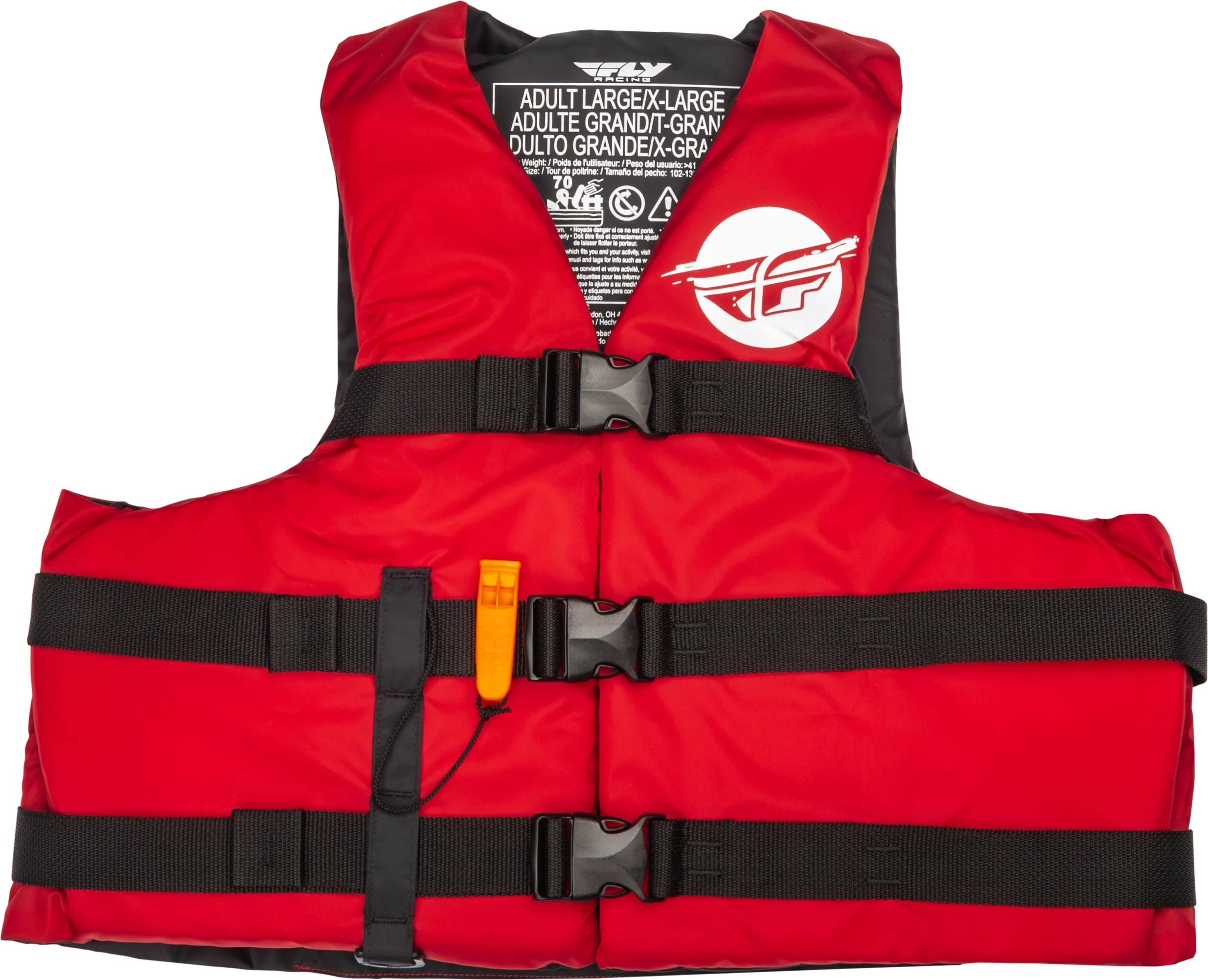 NYLON FLOTATION VEST RED/WHITE 2X