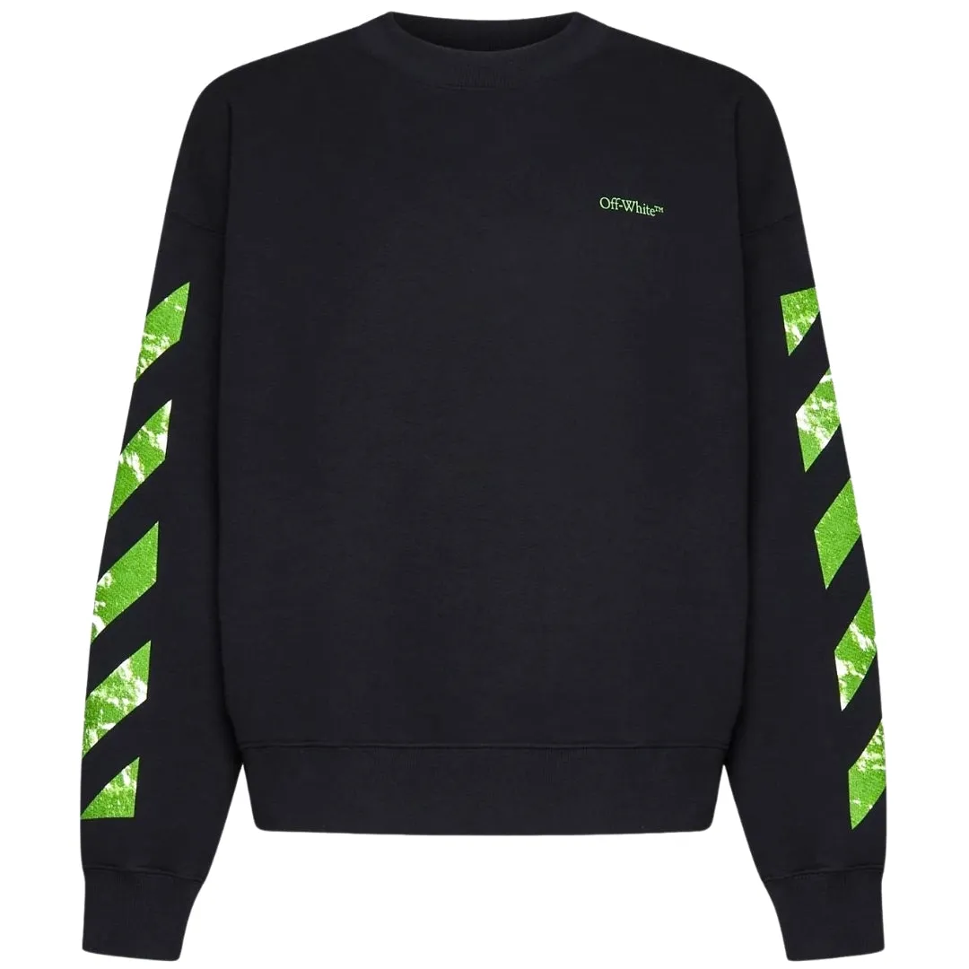 Off-White Moon Arrow Design Skate Fit Black Sweatshirt