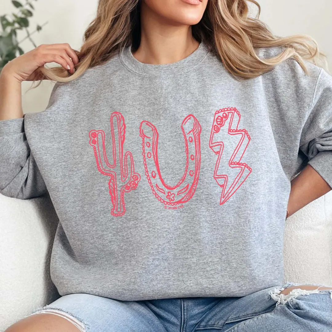 Online Exclusive | Rodeo Roundup Icons Graphic Sweatshirt in Grey