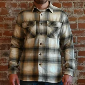 Pendleton Men's Burnside Shirt in Brown Khaki Cream Plaid