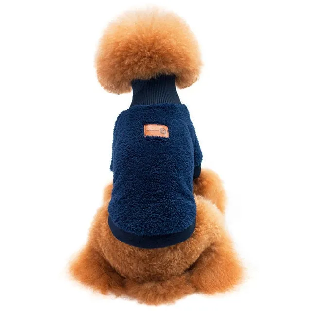 Pet Fleece Warm Soft Winter Dog Sweatshirt For Small Dogs