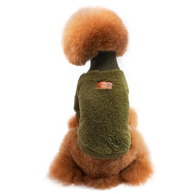 Pet Fleece Warm Soft Winter Dog Sweatshirt For Small Dogs