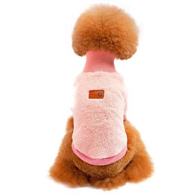 Pet Fleece Warm Soft Winter Dog Sweatshirt For Small Dogs