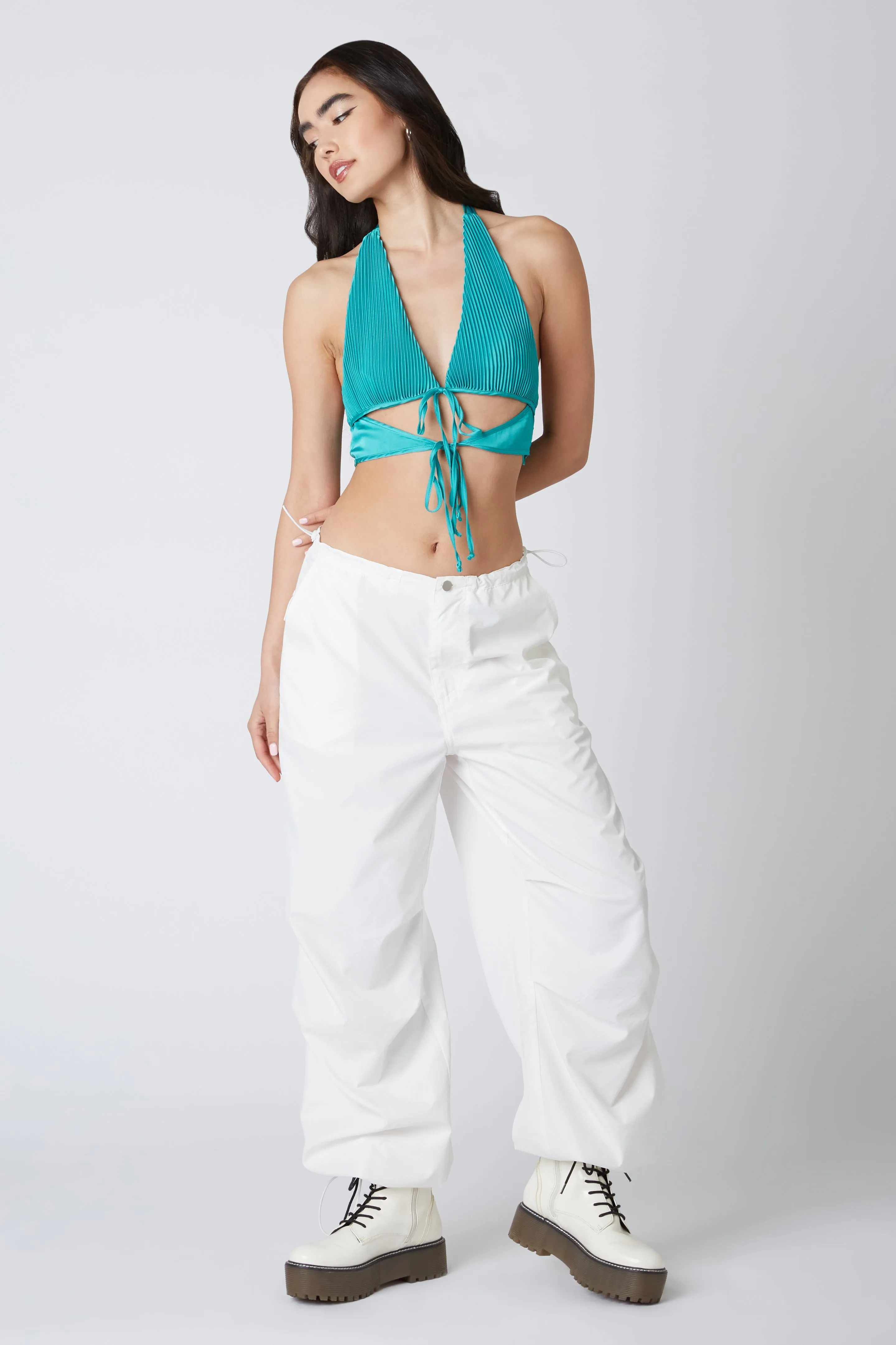 Pleated Halter Top