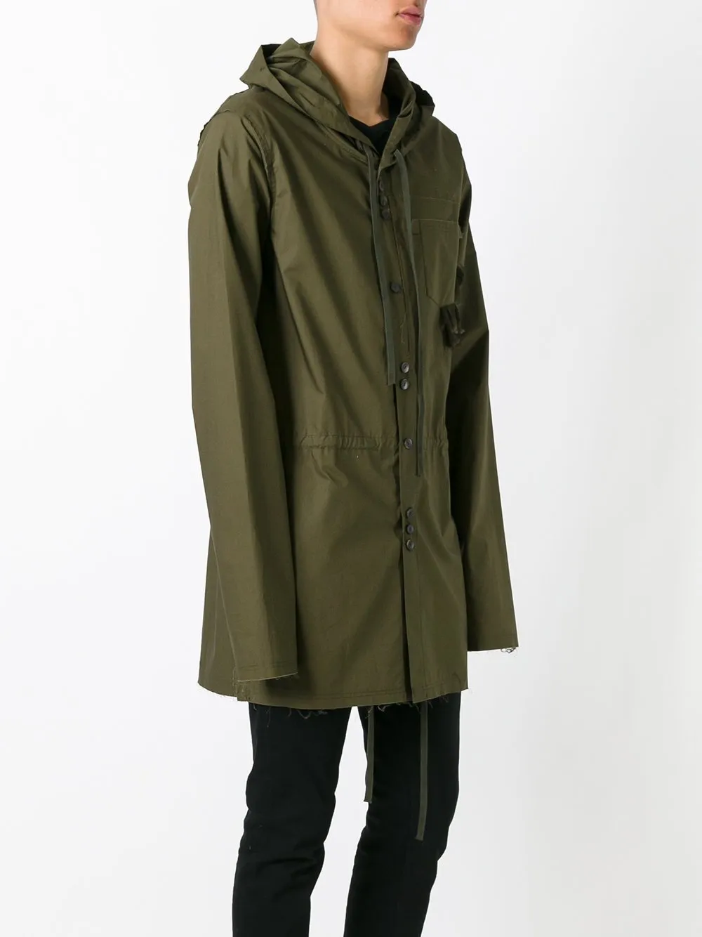 Raw Umber Cotton Poplin Hooded Jacket Jim