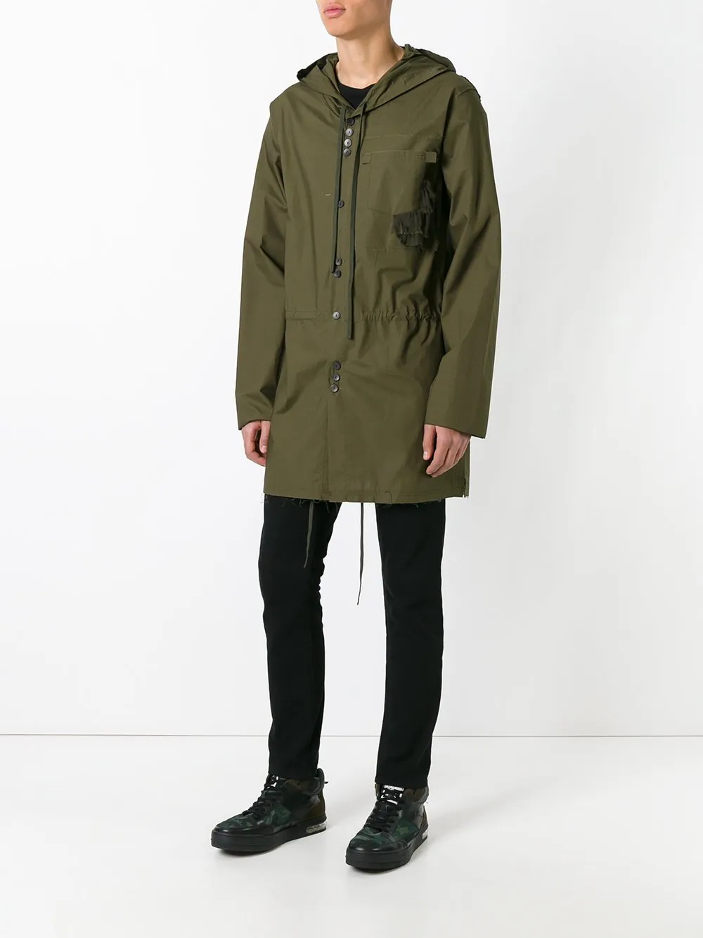 Raw Umber Cotton Poplin Hooded Jacket Jim