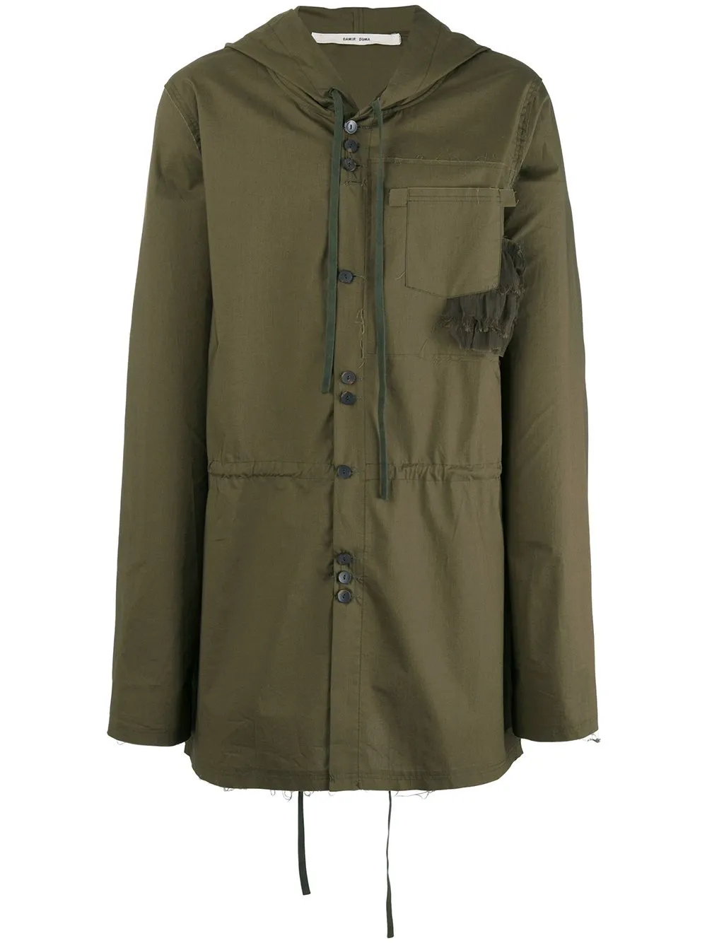 Raw Umber Cotton Poplin Hooded Jacket Jim