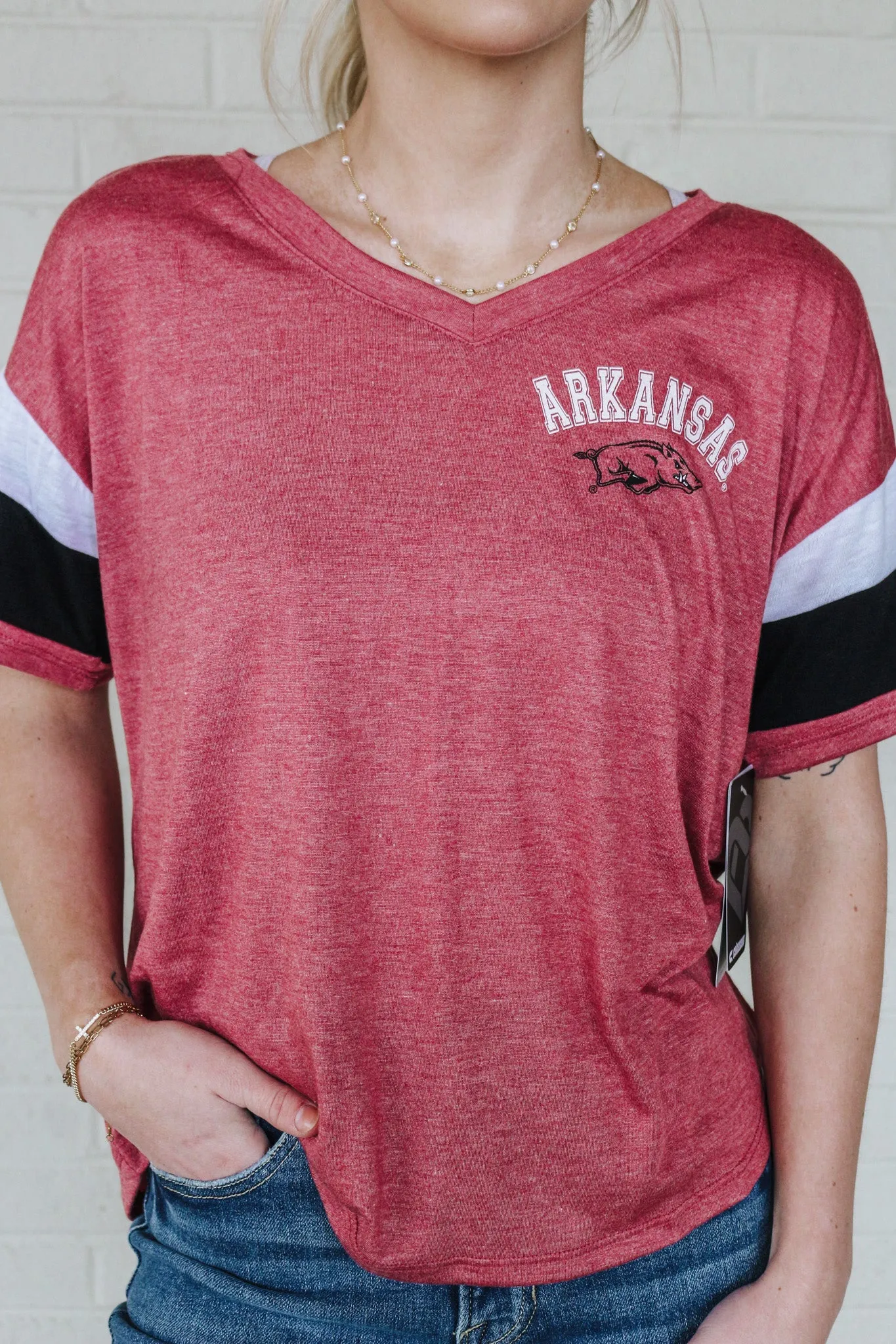 Red Arkansas Razorback Graphic Tee