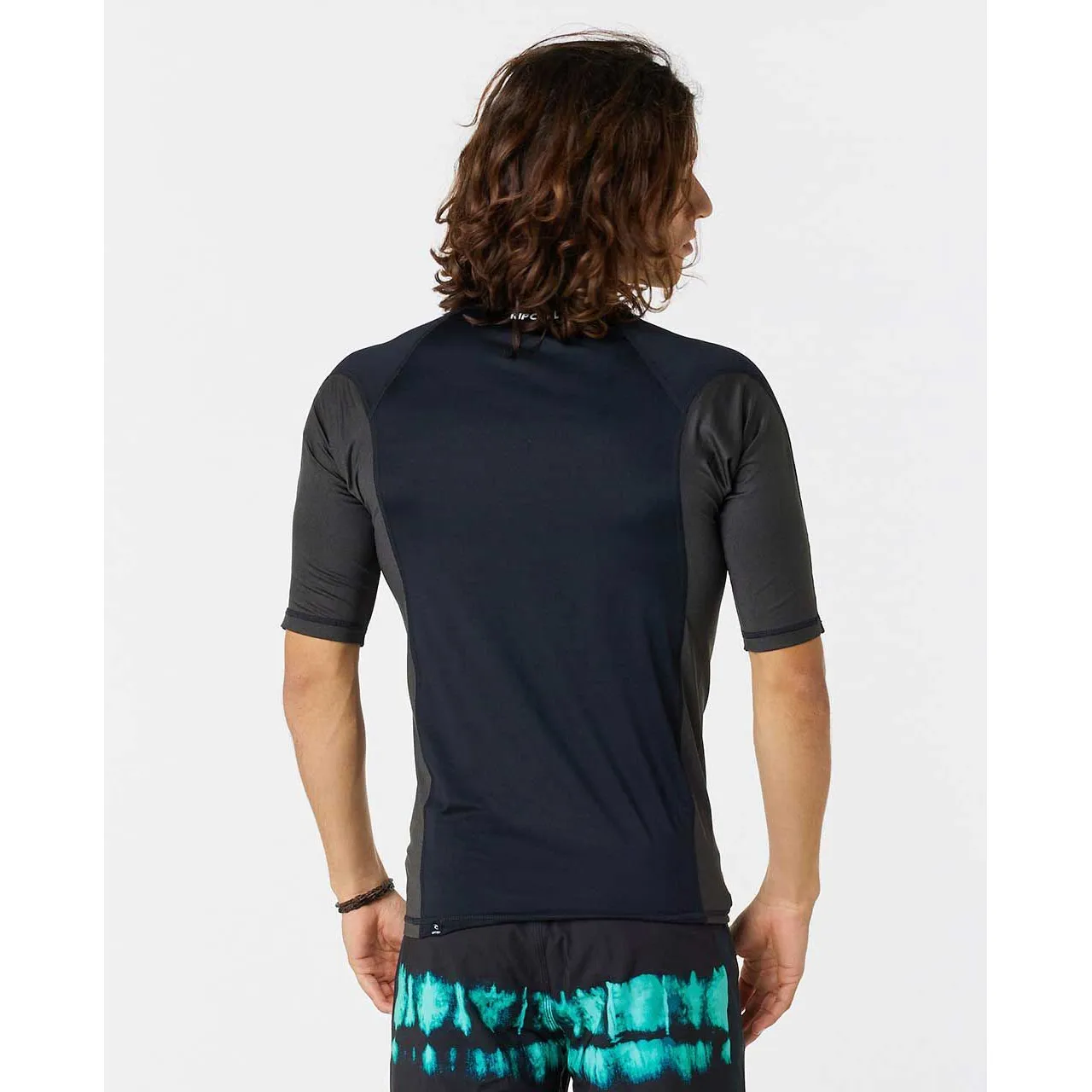 Rip Curl Waves UV Short Sleeve Rash Vest Black