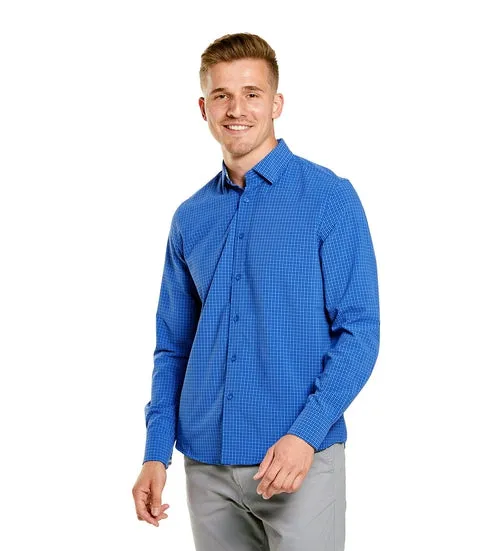 Storm Creek Influencer Microplaid 4-Way Stretch Eco-Woven Shirt