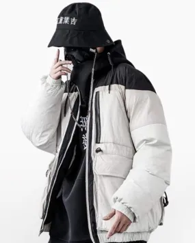 Techwear White Streetwear jacket