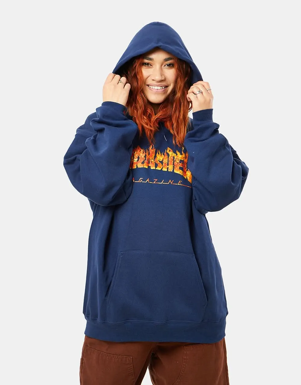 Thrasher Inferno Pullover Hoodie - Navy