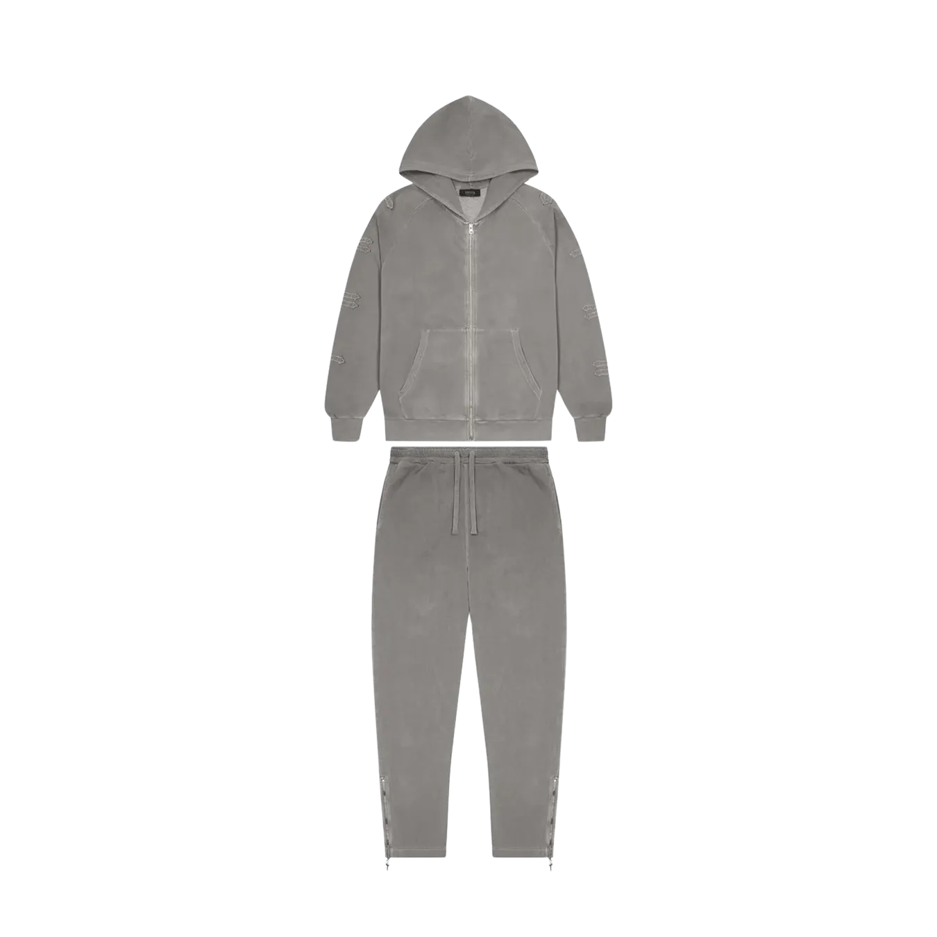 Trapstar Irongate Patchwork Zip Hoodie Tracksuit - Steel Grey