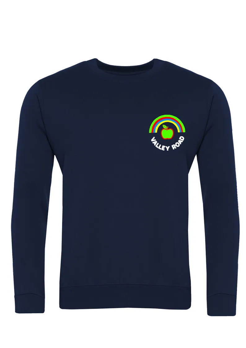 Valley Road Community Primary School Navy Sweatshirt (Nursery - Year 4)