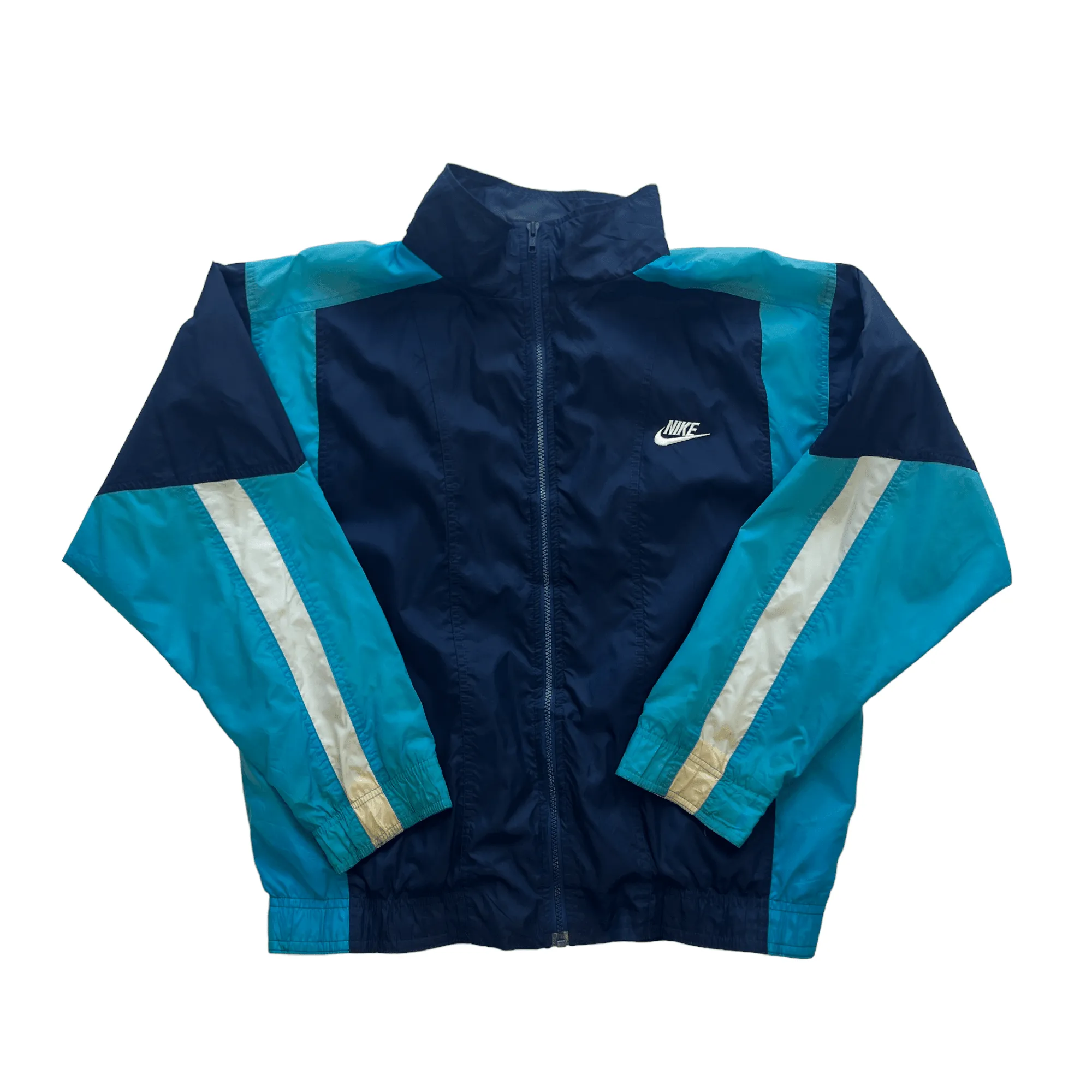 Vintage 90s Blue Nike Windbreaker Jacket - Large