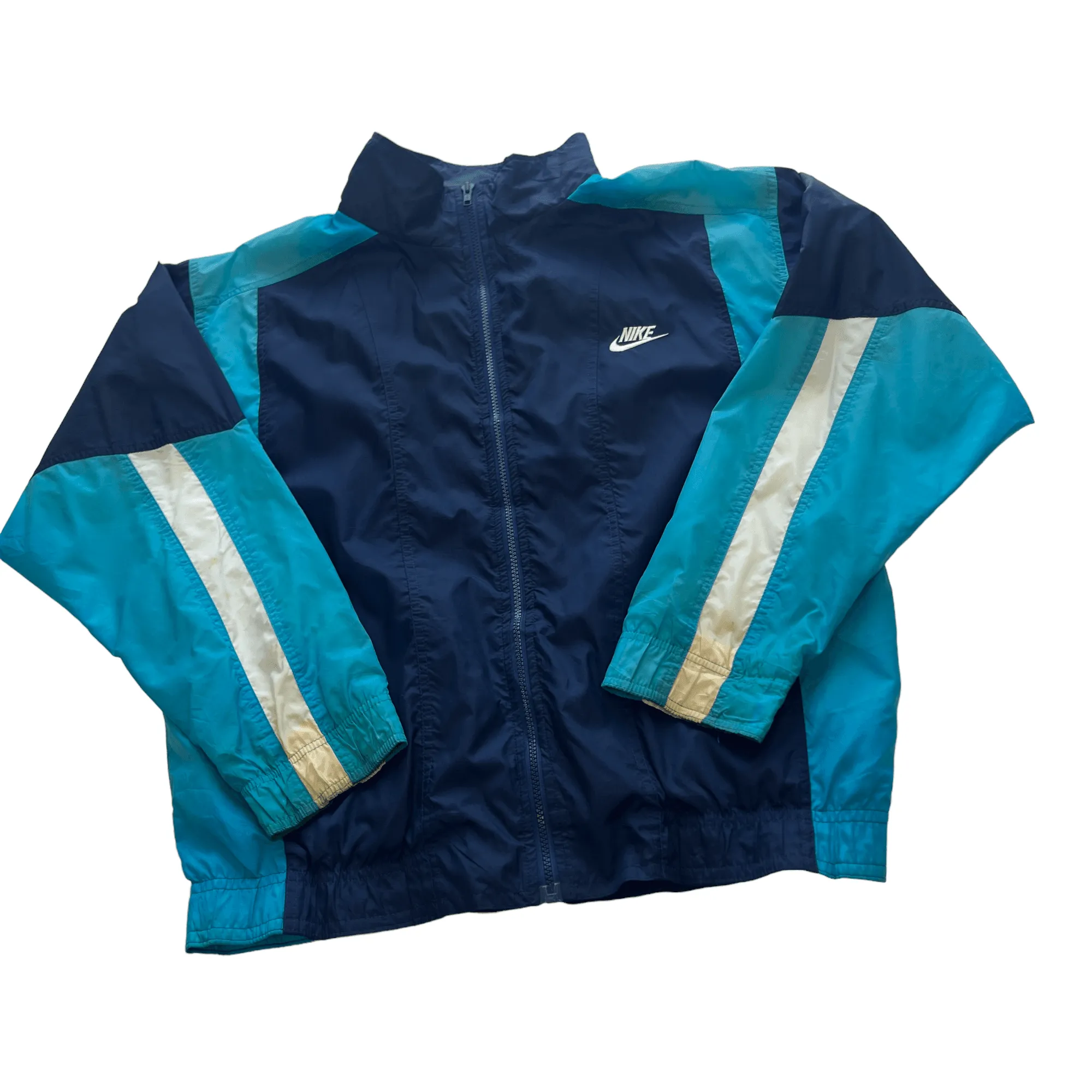 Vintage 90s Blue Nike Windbreaker Jacket - Large