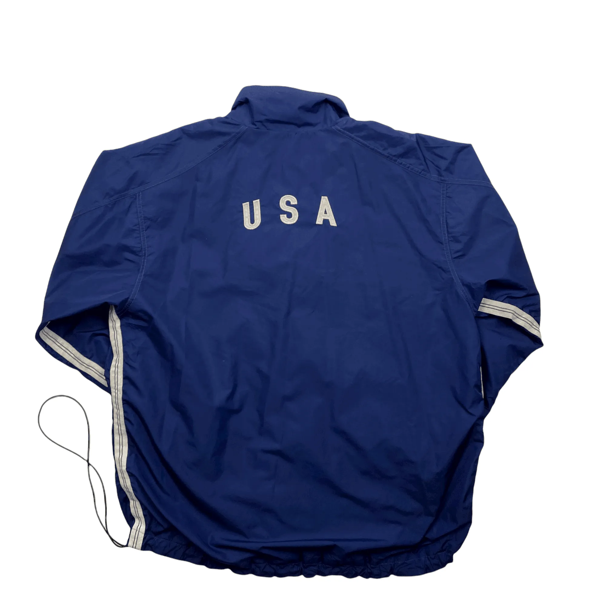 Vintage 90s Navy Blue Nike USA Football Windbreaker Jacket - Extra Large