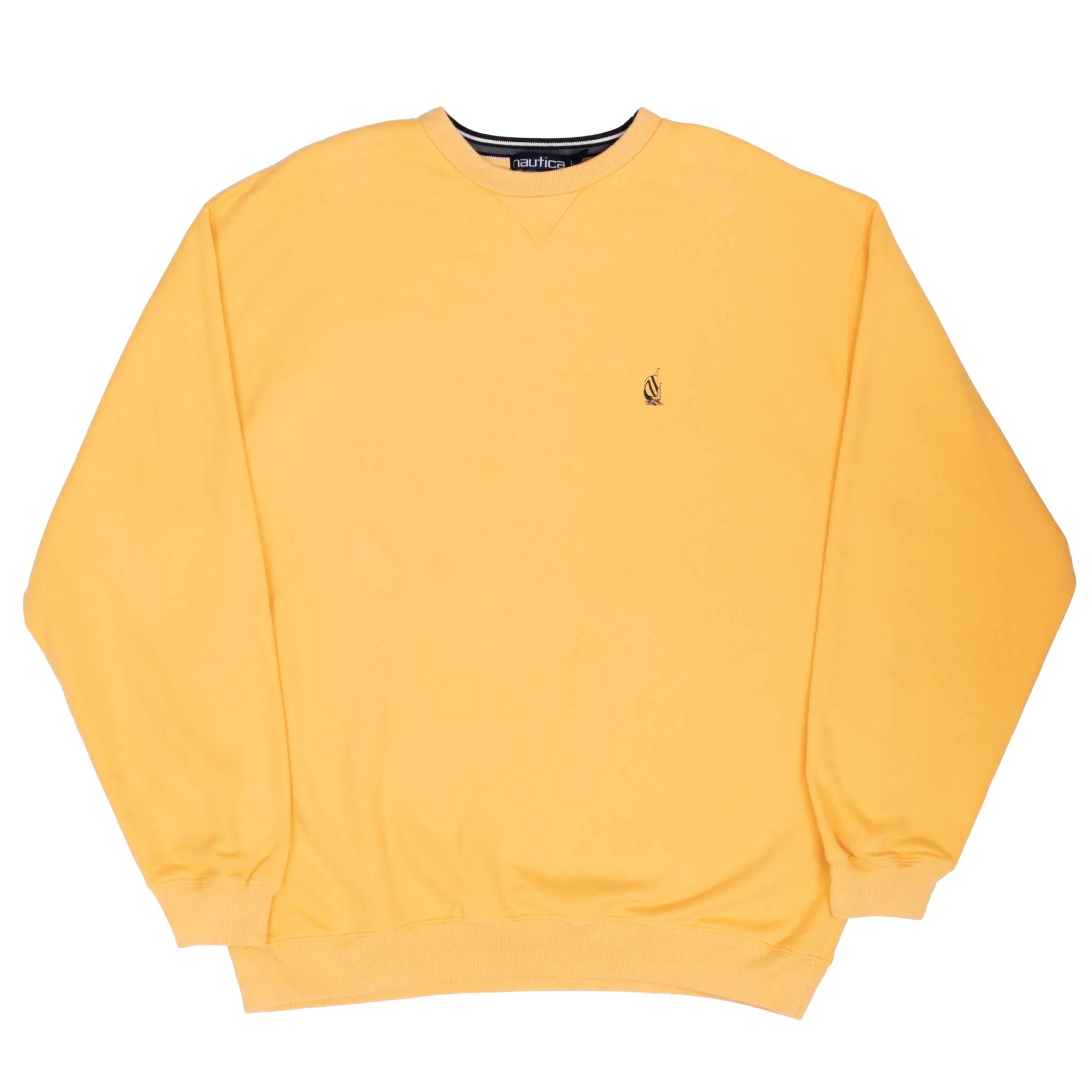 VINTAGE NAUTICA YELLOW SWEATSHIRT 1990S LARGE