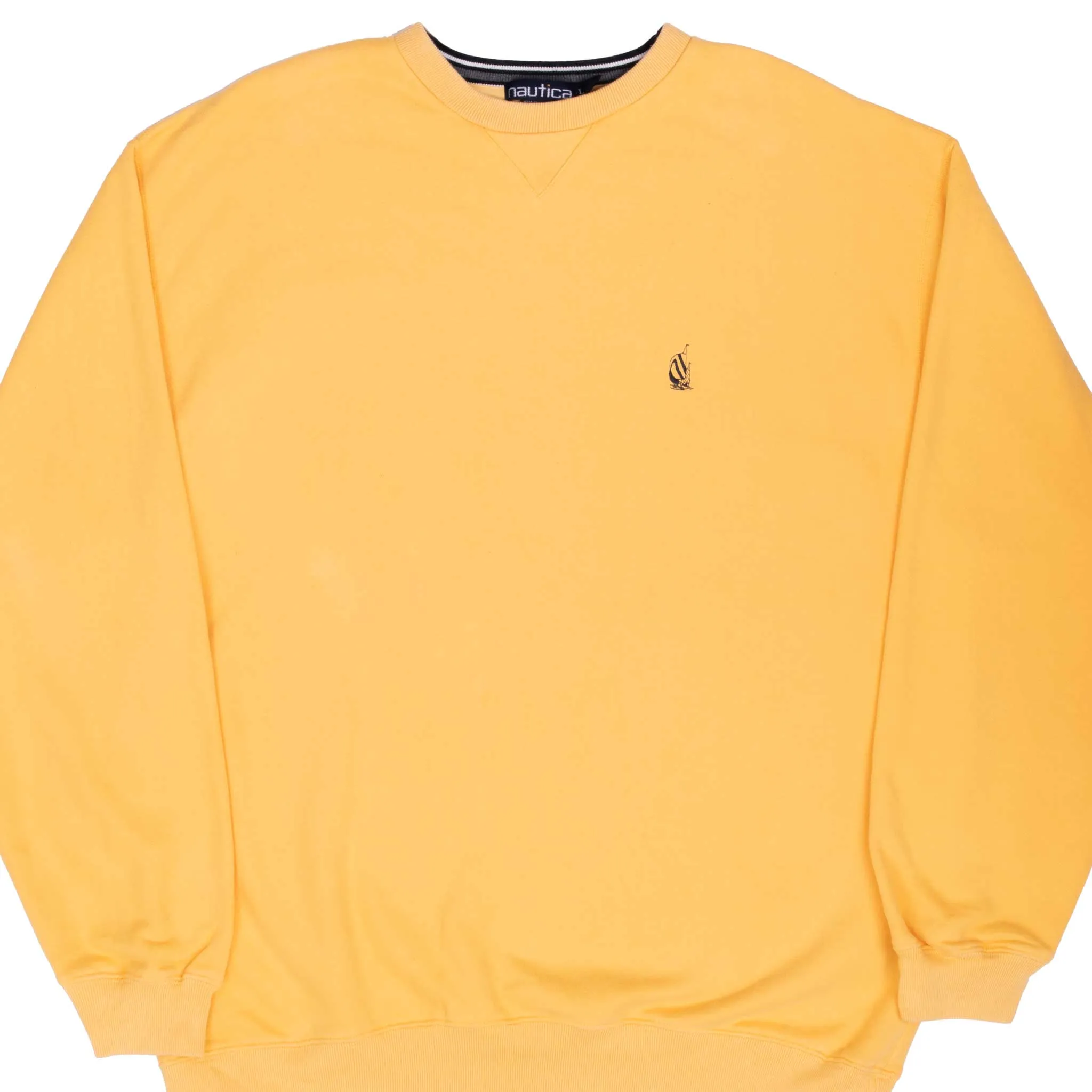 VINTAGE NAUTICA YELLOW SWEATSHIRT 1990S LARGE